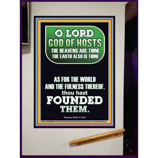 O LORD GOD OF HOST CREATOR OF HEAVEN AND THE EARTH  Unique Bible Verse Portrait  GWJOY10077  