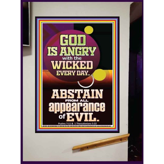 GOD IS ANGRY WITH THE WICKED EVERY DAY ABSTAIN FROM EVIL  Scriptural Décor  GWJOY11801  