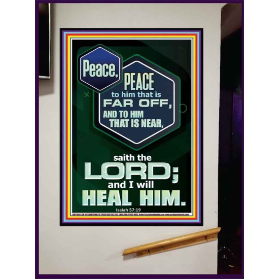 PEACE PEACE TO HIM THAT IS FAR OFF AND NEAR  Christian Wall Art  GWJOY11806  
