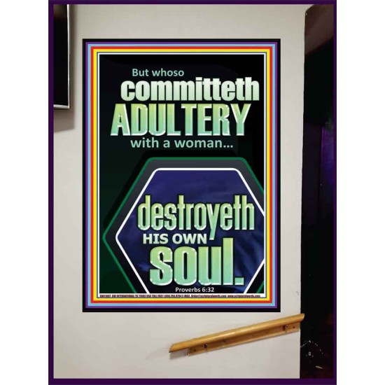 WHOSO COMMITTETH  ADULTERY WITH A WOMAN DESTROYETH HIS OWN SOUL  Sciptural Décor  GWJOY11807  