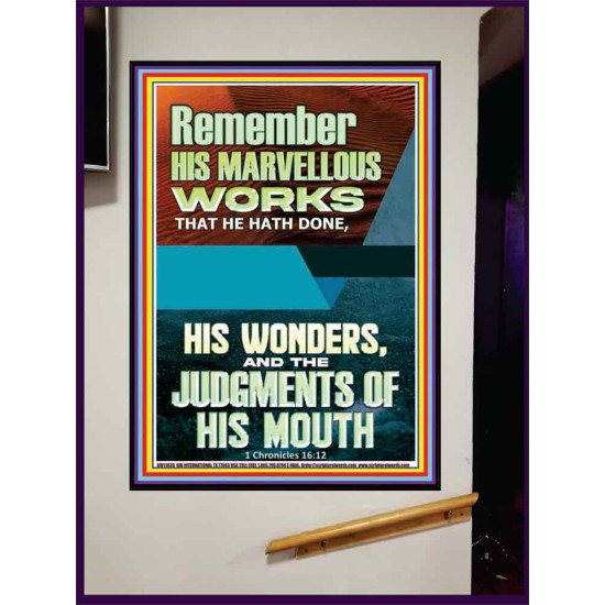 HIS MARVELLOUS WONDERS AND THE JUDGEMENTS OF HIS MOUTH  Custom Modern Wall Art  GWJOY11839  