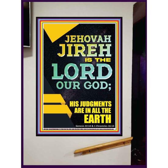 JEHOVAH JIREH HIS JUDGEMENT ARE IN ALL THE EARTH  Custom Wall Décor  GWJOY11840  