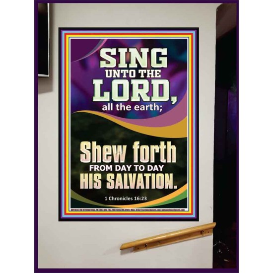 SHEW FORTH FROM DAY TO DAY HIS SALVATION  Unique Bible Verse Portrait  GWJOY11844  