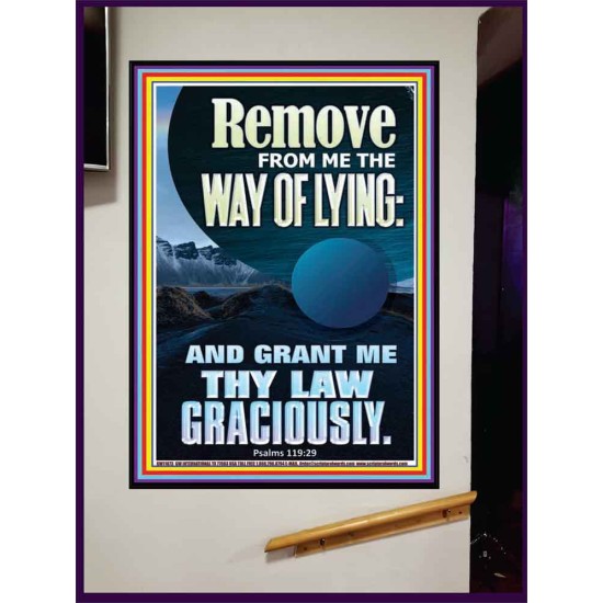REMOVE FROM ME THE WAY OF LYING  Bible Verse for Home Portrait  GWJOY11873  