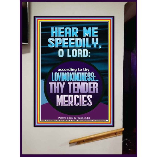 HEAR ME SPEEDILY O LORD MY GOD  Sanctuary Wall Picture  GWJOY11916  