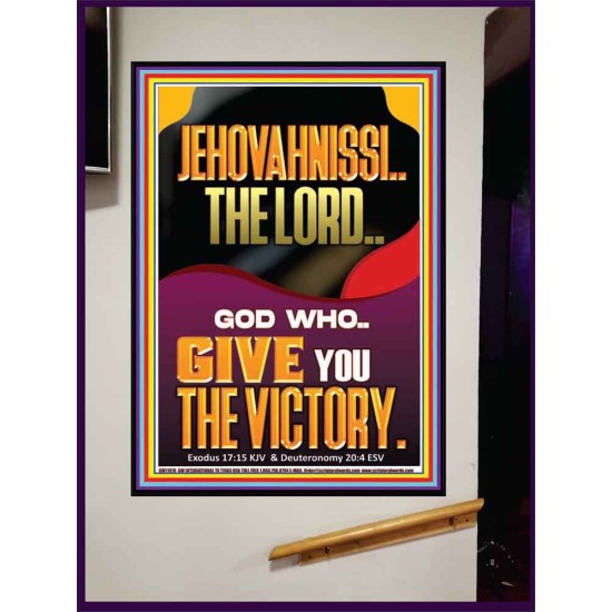 JEHOVAH NISSI THE LORD WHO GIVE YOU VICTORY  Bible Verses Art Prints  GWJOY11970  