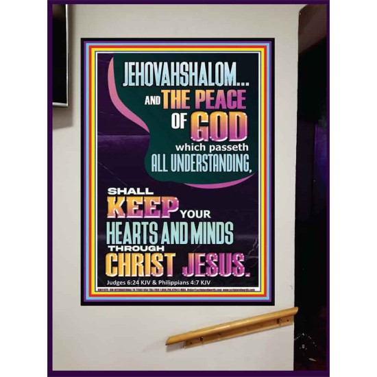 JEHOVAH SHALOM SHALL KEEP YOUR HEARTS AND MINDS THROUGH CHRIST JESUS  Scriptural Décor  GWJOY11975  