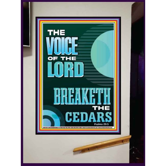 THE VOICE OF THE LORD BREAKETH THE CEDARS  Scriptural Décor Portrait  GWJOY11979  