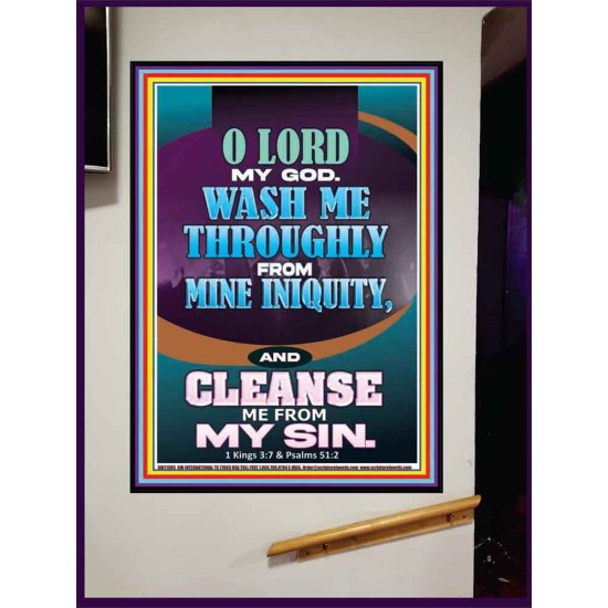 WASH ME THOROUGLY FROM MINE INIQUITY  Scriptural Verse Portrait   GWJOY11985  