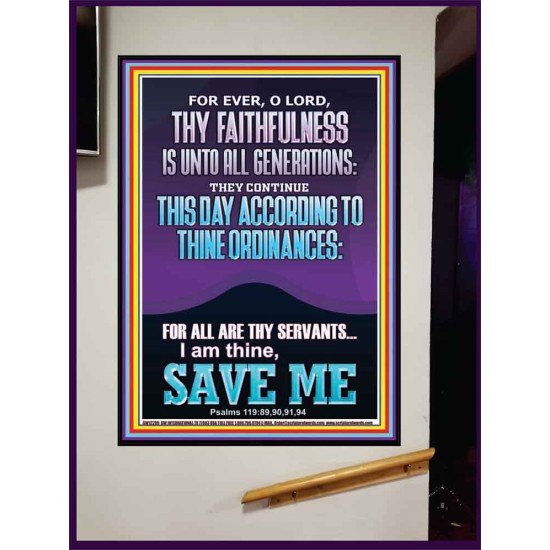 ACCORDING TO THINE ORDINANCES I AM THINE SAVE ME  Bible Verse Portrait  GWJOY12209  