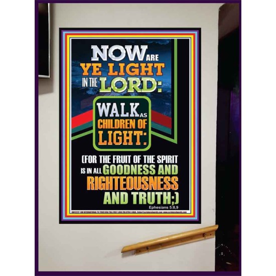 NOW ARE YE LIGHT IN THE LORD WALK AS CHILDREN OF LIGHT  Children Room Wall Portrait  GWJOY12227  