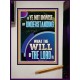 UNDERSTAND WHAT THE WILL OF THE LORD IS  Sanctuary Wall Picture Portrait  GWJOY12228  