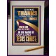 GIVING THANKS ALWAYS FOR ALL THINGS UNTO GOD  Ultimate Inspirational Wall Art Portrait  GWJOY12229  