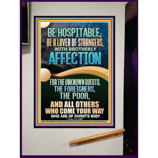 BE HOSPITABLE BE A LOVER OF STRANGERS WITH BROTHERLY AFFECTION  Christian Wall Art  GWJOY12256  