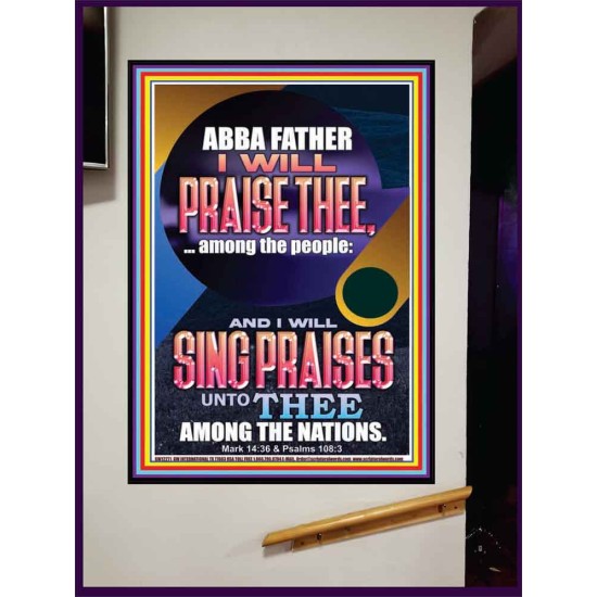 I WILL SING PRAISES UNTO THEE AMONG THE NATIONS  Contemporary Christian Wall Art  GWJOY12271  