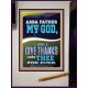 ABBA FATHER MY GOD I WILL GIVE THANKS UNTO THEE FOR EVER  Contemporary Christian Wall Art Portrait  GWJOY12278  