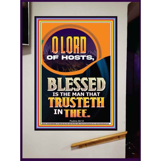 BLESSED IS THE MAN THAT TRUSTETH IN THEE  Scripture Art Prints Portrait  GWJOY12282  
