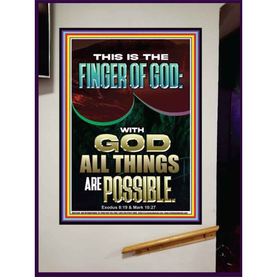BY THE FINGER OF GOD ALL THINGS ARE POSSIBLE  Décor Art Work  GWJOY12304  