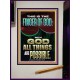 BY THE FINGER OF GOD ALL THINGS ARE POSSIBLE  Décor Art Work  GWJOY12304  