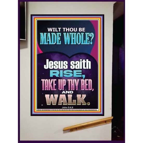 RISE TAKE UP THY BED AND WALK  Custom Wall Scripture Art  GWJOY12326  