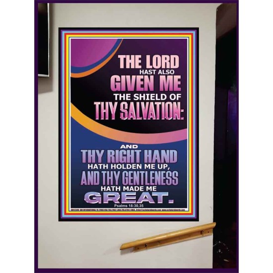 GIVE ME THE SHIELD OF THY SALVATION  Art & Décor  GWJOY12349  