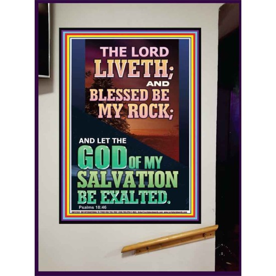 BLESSED BE MY ROCK GOD OF MY SALVATION  Bible Verse for Home Portrait  GWJOY12353  