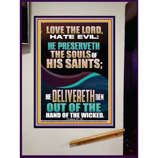 DELIVERED OUT OF THE HAND OF THE WICKED  Bible Verses Portrait Art  GWJOY12382  