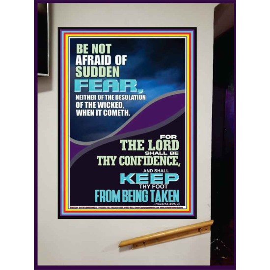 THE LORD SHALL BE THY CONFIDENCE AND KEEP THY FOOT FROM BEING TAKEN  Printable Bible Verse to Portrait  GWJOY12394  