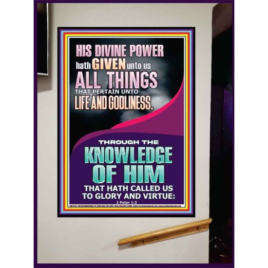 HIS DIVINE POWERS HATH GIVEN UNTO US ALL THINGS  Eternal Power Picture  GWJOY12421  