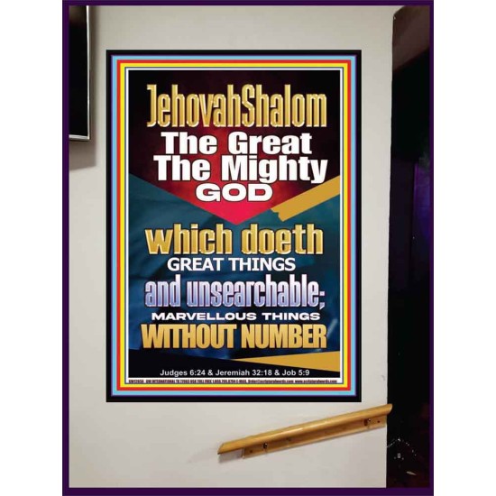 JEHOVAH SHALOM WHICH DOETH MARVELLOUS THINGS WITH NUMBER  Righteous Living Christian Picture  GWJOY12656  