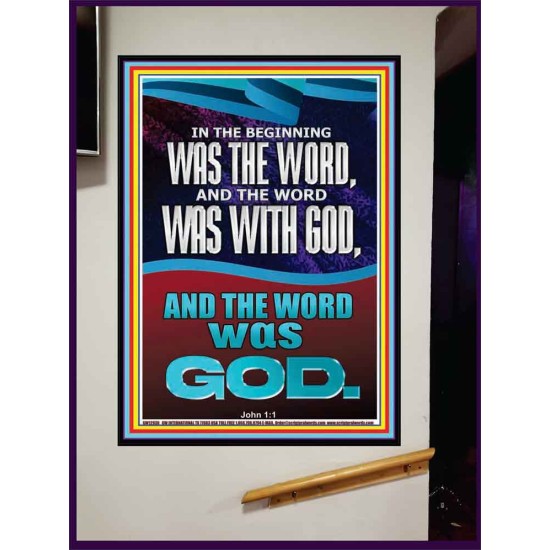 IN THE BEGINNING WAS THE WORD AND THE WORD WAS WITH GOD  Unique Power Bible Portrait  GWJOY12936  