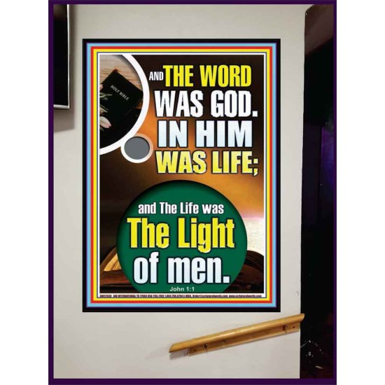 THE WORD WAS GOD IN HIM WAS LIFE  Righteous Living Christian Portrait  GWJOY12938  