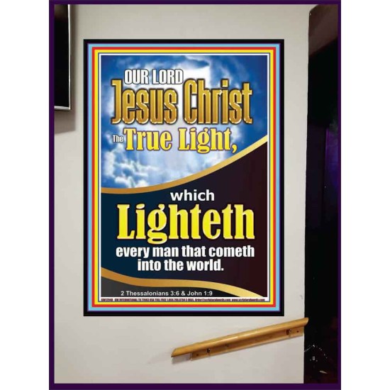 THE TRUE LIGHT WHICH LIGHTETH EVERYMAN THAT COMETH INTO THE WORLD CHRIST JESUS  Church Portrait  GWJOY12940  