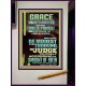 GRACE UNMERITED FAVOR OF GOD BE MODEST IN YOUR THINKING AND JUDGE YOURSELF  Christian Portrait Wall Art  GWJOY13011  
