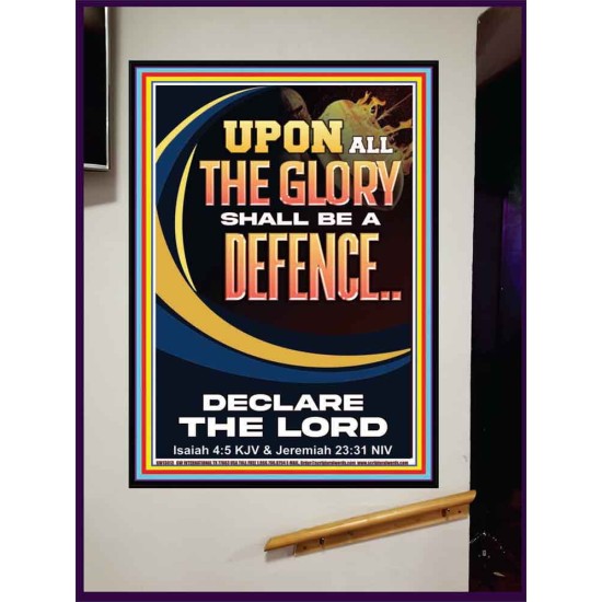 THE GLORY OF GOD SHALL BE THY DEFENCE  Bible Verse Portrait  GWJOY13013  