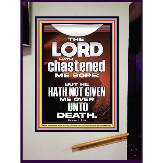 THE LORD HAS NOT GIVEN ME OVER UNTO DEATH  Contemporary Christian Wall Art  GWJOY13045  