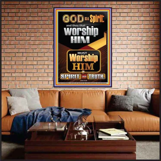 WORSHIP HIM IN SPIRIT AND TRUTH  Children Room Portrait  GWJOY10006  