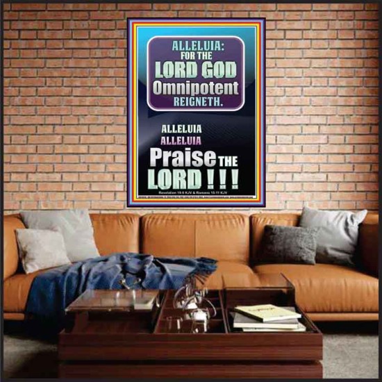 ALLELUIA THE LORD GOD OMNIPOTENT REIGNETH  Home Art Portrait  GWJOY10045  