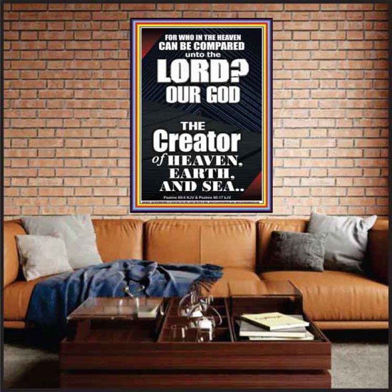 WHO IN THE HEAVEN CAN BE COMPARED TO JEHOVAH EL SHADDAI  Affordable Wall Art Prints  GWJOY10073  