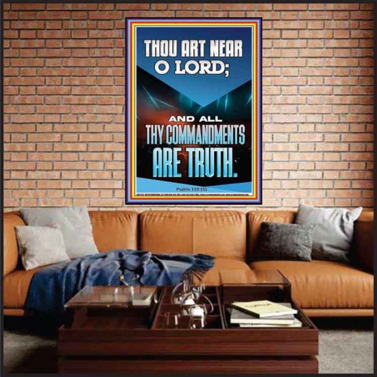 O LORD ALL THY COMMANDMENTS ARE TRUTH  Christian Quotes Portrait  GWJOY11781  