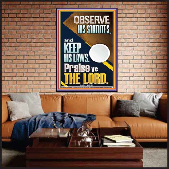 OBSERVE HIS STATUTES AND KEEP ALL HIS LAWS  Wall & Art Décor  GWJOY11812  