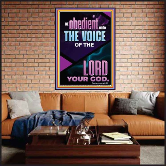 BE OBEDIENT UNTO THE VOICE OF THE LORD OUR GOD  Righteous Living Christian Portrait  GWJOY11903  