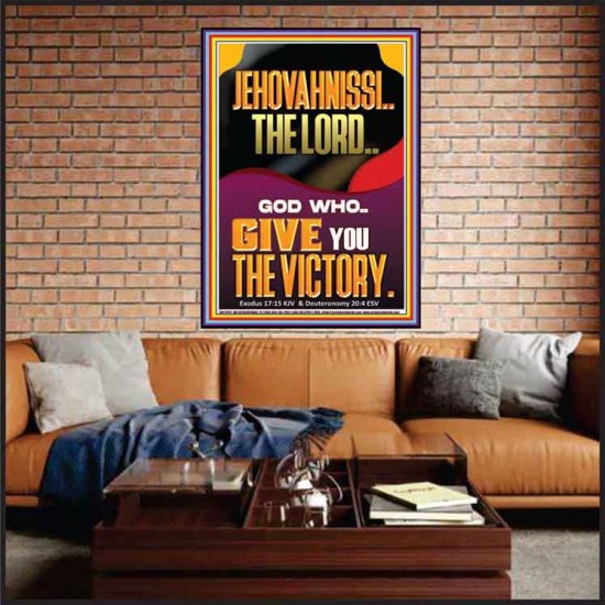 JEHOVAH NISSI THE LORD WHO GIVE YOU VICTORY  Bible Verses Art Prints  GWJOY11970  