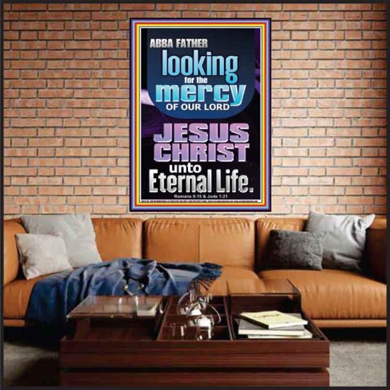 LOOKING FOR THE MERCY OF OUR LORD JESUS CHRIST UNTO ETERNAL LIFE  Bible Verses Wall Art  GWJOY12120  