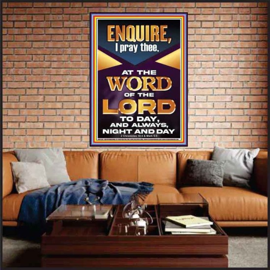 MEDITATE THE WORD OF THE LORD DAY AND NIGHT  Contemporary Christian Wall Art Portrait  GWJOY12202  