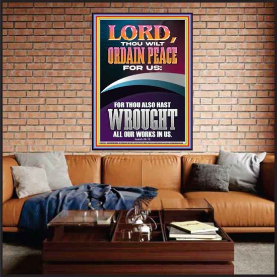 ORDAIN PEACE FOR US O LORD  Christian Wall Art  GWJOY12291  