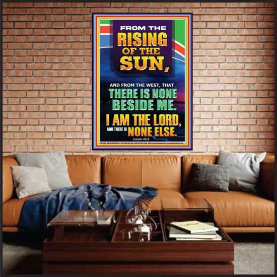 FROM THE RISING OF THE SUN AND THE WEST THERE IS NONE BESIDE ME  Affordable Wall Art  GWJOY12308  