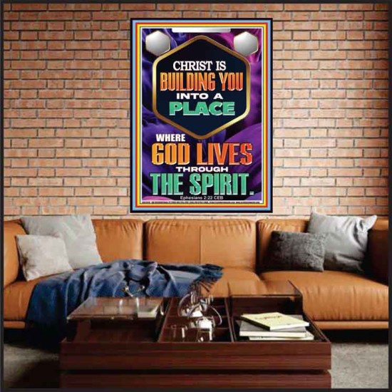 BE UNITED TOGETHER AS A LIVING PLACE OF GOD IN THE SPIRIT  Scripture Portrait Signs  GWJOY13016  