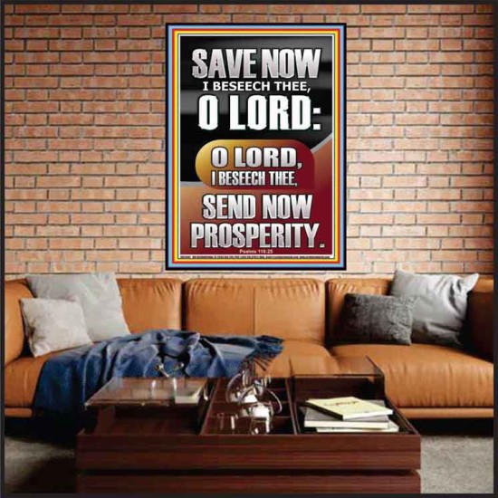 O LORD SAVE AND PLEASE SEND NOW PROSPERITY  Contemporary Christian Wall Art Portrait  GWJOY13047  