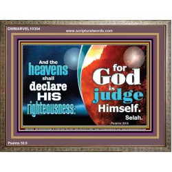 THE HEAVENS SHALL DECLARE HIS RIGHTEOUSNESS  Custom Contemporary Christian Wall Art  GWMARVEL10304  "36X31"